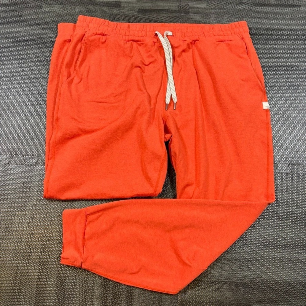 Vuori Pants Women Large Orange Performance Jogger Heather DreamKnit Lounge VW303